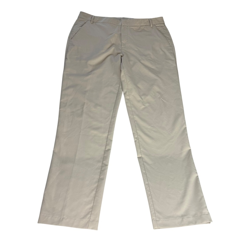 Puma Golf Mens Beige Stretch‎ Flat Front Straight Leg Pants W40 L34